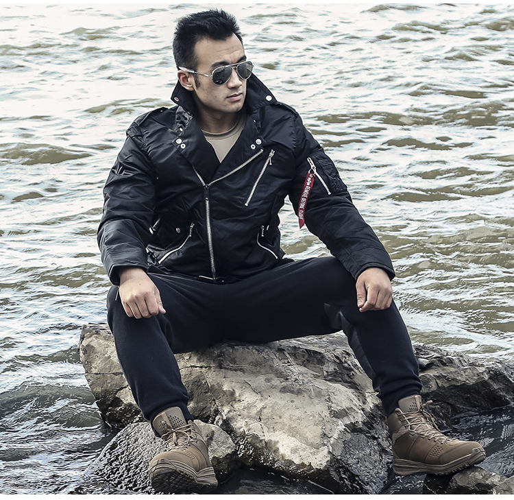 ALPHA INDUSTRIES 美国阿尔法工业alpha常规翻领机车收腰短款ma1飞行夹克