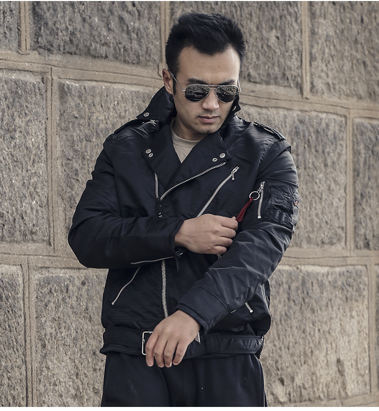 ALPHA INDUSTRIES 美国阿尔法工业alpha常规翻领机车收腰短款ma1飞行夹克