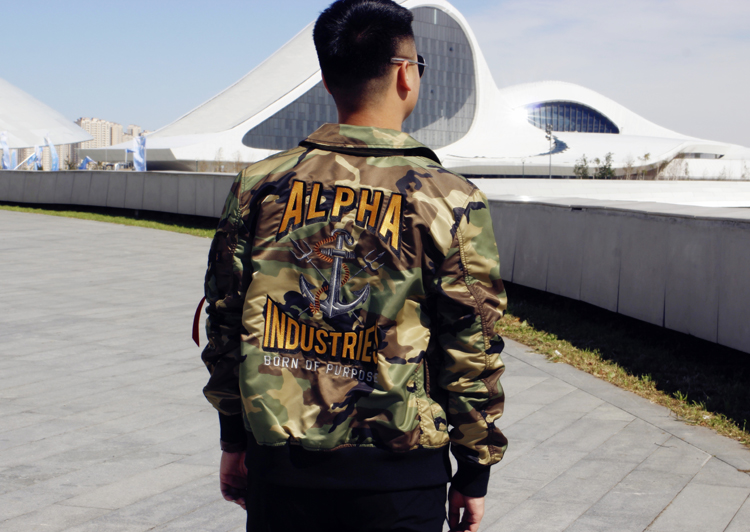 ALPHA INDUSTRIES 美国ALPHA阿尔f法36P摩登海卫服春秋薄款夹克翻领