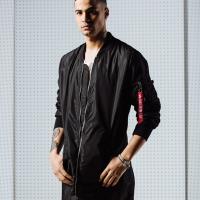 ALPHA INDUSTRIES 美国alpha阿尔f法加长版MA1飞行夹克春季薄款风衣