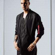 ALPHA INDUSTRIES 美国alpha阿尔f法加长版MA1飞行夹克春季薄款风衣