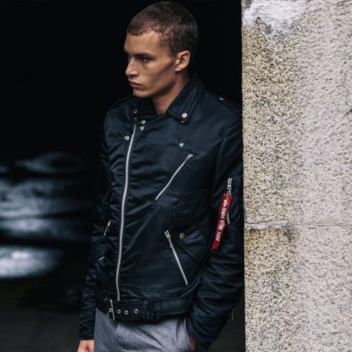 ALPHA INDUSTRIES 美国阿尔法工业alpha常规翻领机车收腰短款ma1飞行夹克