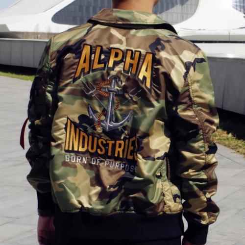 ALPHA INDUSTRIES 美国ALPHA阿尔f法36P摩登海卫服春秋薄款夹克翻领
